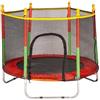 Ma Maison Trampolino per Bambini o Fitness 140 Ø Tappeto Elastico - Esterno, Intero, Giardino, Rete di Sicurezza, Molle, Fissaggi, Multicolor, Antiscivolo, Svago - Struttura in Acciaio Max 100 kg