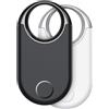 Hendari Air Tags Smart Tracker Finder 2 pezzi, Bluetooth Localizzatore Funziona con Apple Dov'è App (solo iOS, NON per Android), Trova oggetti per Bagagli, Valigie, ZainiBorse, Tags Batteria Sostituibile.