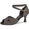 Diamant Donne Scarpe da Ballo Latino 181-087-510 - Broccato Bronzo/Glitter - 6,5 cm Flare [UK 9,5]