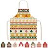 MORAINJAY Grembiule Natalizio Cucina,Grembiule da Cucina Natalizio in Lino Unisex,65x75cm Grembiule da Cucina Albero Natale Giallo Regolabile per Cucina Festa di Natale,Idee Regali Divertenti Natalizi