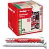 Fischer 50 Tasselli Lunghi Duopower con Vite 6x50 mm Universali, per il Fissaggio di Mensole, Pensili, Staffe Porta TV su Muro e Forati, 538255