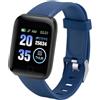 PUSOKEI Smart Watch (Promemoria chiamate/messaggi), 116 Plus Smartwatch da 1,3 Pollici per Uomo e Donna, Smartwatch Sportivo Impermeabile, con Notifiche Intelligenti, Conteggio Passi (BLUE)