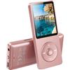 AGPTEK Lettore MP3 Bluetooth 5.3, 32 GB MP3 con Altoparlanti, Player Musicale HiFi Lossless Portatile, Radio FM/Registrazione, Lettore Sportivo, (Cuffie non Incluse), Rosa