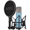 RØDE NT1 Signature Series Microfono a Condensatore a Grande Diaframma con Shock Mount, Filtro Antipop e Cavo XLR per Produzione Musicale, Registrazione Vocale, Streaming e Podcasting (Blu)