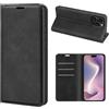 Custodia Flip in Tessuto Oxford e Pelle PU Compatibile con Ulefone Power Armor 16 Pro, Cover Protettiva con Chiusura Magnetica e Tasche per Carte (Blu