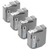 VEVOR Nastro per Etichette, 4 Pezzi, Ricariche per Etichettatrice Nero su Bianco 12 mm, per Vari Tipi di Etichettatrici Brother, Resistente e di Lunga Durata, Sostituzione per Letra Tag M-K231