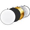NEEWER 80cm Riflettore di Luce Diffusore di Luce 5 in 1 Multi Disco Pieghevole con Borsa - Traslucido, Argento, Oro, Bianco e Nero per Fotografia da Studio Illuminazione e Illuminazione per Esterni