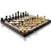Master of Chess Dama e Scacchi Gioco da Tavola 2 in 1 - Scacchiera in Legno 50 cm - Fatto a Mano Grandi Scacchiera Portatile - Set di Scacchi Pieghevoli per Bambini e Adulti