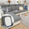 Yoovat Magic Copridivano Nolaninterior Magic 2023 nuovo copridivano universale resistente all'usura, elasticizzato, per divani componibili (grigio testurizzato, copertura posteriore L)