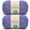 Caron Simply ME - Gomitolo di filato ametista, 2 confezioni da 200 g, 62% acrilico, 20% nylon, 18% lana, #5 Bulky, 220 m, per maglia/uncinetto