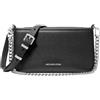 Michael Kors Bryant Small Convertible Crossbody Bag, Tracolla Donna, Raccordi Argento/Nero, Talla única