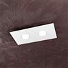 Top Light PLAFONIERA PICCOLA LED 2 LUCI RETTANGOLARE MODERNA BIANCA L 40 CM