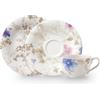 Villeroy & Boch Mariefleur Gris Servizio da Caffè per 6 Persone, Porcellana Premium, 18 Pezzi, Bianco/Blu/Grigio