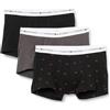 Tommy Hilfiger Uomo Pantaloncini Boxer Confezione da 3 con Fascia con Logo, Multicolore (Black/Dk Ash/Pink Flag), XXL