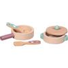 Goki Kochset Küchenliebe: Topf: Ø 12,5 Höhe: 6 cm, Buchenholz, 5 Teile, per Set