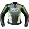 Berik Giubbotto Moto in Pelle Berik LJ-181334C Nero Bianco Grigio