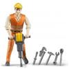 BRUDER 60020 OPERAIO EDILE CON ACCESSORI