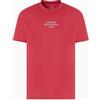 Armani Exchange Utility Edge, Embrodidered Logo T-Shirt, Rosso Cardinale, M Uomo