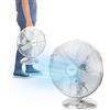 Wintem - Ventilatore Vortex 40W da Tavolo e da Terra con Pale in Acciaio, Oscillante e Silenzioso, Ideale per Casa e Ufficio, Rinfrescamento Potente e Compatto con 3 Velocità