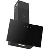 Svan Campana Extractora Inclinada 60cm Cristal negro SCPD601AN. Potencia 41,5m3/h, Tiro Doble, 3 Velocidades, Control Táctil, Filtro apto para Lavavajillas