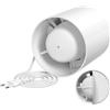 Milduall Aspiratore da Bagno 100mm, Ventilatore da Condotto Aspiratore bagno Ventilatore di Estrazione Fumo 130m³/h 34dB Silenzioso, Estrattore Aria per Bagno Cucina Serra Tenda Garage