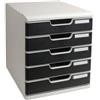 EXACOMPTA Cassettiera Modulo A4 - 28,8 x 32 x 35 cm - 5 cassetti - grigio-nero - Exacompta (unità vendita 1 pz.)