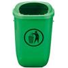 Medial Cestino gettacarte Classic - da esterni - 40,4 x 34,8 x 74,5 cm - 50 L - PP - verde - Medial (unità vendita 1 pz.)