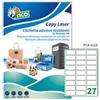 TICO Etichette adesive PC4 - in poliestere - laser - permanenti - 61 x 286 mm - 27 et-fg - 100 fogli - trasparente - Tico (unità vendita 1 pz.)