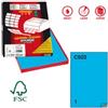 MARKIN Etichette adesive C-503 - in carta - permanenti - 210 x 297 mm - 1 et-fg - 100 fogli - blu - Markin (unità vendita 1 pz.)