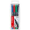 STABILO Pennarelli OHPen 841 universal permanente - punta superfine 0,4mm - astuccio 4 colori - Stabilo (unità vendita 1 pz.)