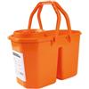 PerfettoFactory Secchio a doppia vasca con strizzatore - PPL riciclabile - 15 L - rosso - PerfettoFactory (unità vendita 1 pz.)
