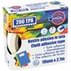 EUROCEL Nastro adesivo telato TPA 200 - 19 mm x 2,7 m - tela plastificata - rosso - Eurocel (unità vendita 1 pz.)
