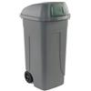 Mobil Plastic Bidone mobile Push - con coperchio - 49x54x95 cm - 100 L - grigio-verde - Mobil Plastic (unità vendita 1 pz.)