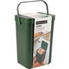PERFETTO Pattumiera Gino - per rifiuti organici - 24 x 19 x 35,5 cm - 12 lt - verde bosco - Perfetto (unità vendita 1 pz.)