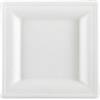 Signor Bio Piatto piano monouso - quadrato - 16 x 16 cm - canna da zucchero - bianco - Signor Bio - conf. 50 pezzi (unità vendita 1 pz.)