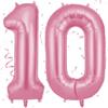 OFFCUP Palloncini Compleanno Rosa 101 CM, Palloncino Numero 10, Foil Palloncini Numeri, Giganti Palloncini Numeri, Decorazioni Festa Compleanno, Gonfiabili Pallone per Anniversario