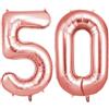 OFFCUP Palloncini Compleanno Oro Rosa 101 CM, Palloncino Numero 50, Foil Palloncini Numeri, Giganti Palloncini Numeri, Decorazioni Festa Compleanno, Gonfiabili Pallone per Anniversario
