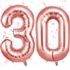 OFFCUP Palloncini Compleanno Oro Rosa 101 CM, Palloncino Numero 30, Foil Palloncini Numeri, Giganti Palloncini Numeri, Decorazioni Festa Compleanno, Gonfiabili Pallone per Anniversario