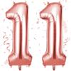 OFFCUP Palloncini Compleanno Oro Rosa 101 CM, Palloncino Numero 11, Foil Palloncini Numeri, Giganti Palloncini Numeri, Decorazioni Festa Compleanno, Gonfiabili Pallone per Anniversario