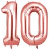 OFFCUP Palloncini Compleanno Oro Rosa 101 CM, Palloncino Numero 10, Foil Palloncini Numeri, Giganti Palloncini Numeri, Decorazioni Festa Compleanno, Gonfiabili Pallone per Anniversario