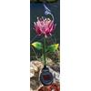 HGD Fiore con farfalla con LED, solare e cambia colore, CS57-2260, rosa, 11,3 x 11,3 x 85 cm