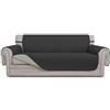 Easy-Going - Copridivano reversibile oversize per divano a 3 posti, per cani, impermeabile con inserti in schiuma, per animali domestici, divano oversize, grigio scuro/beige