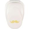 Vaessen Creative Perforatrice Decorativa Baffi di 2,54 x 0,8 cm-Accessori per Fai da Te, Scrapbooking Fustella per Biglietti, Album Foto e Journaling, Bianco-Oro, 25,4 x 8 mm