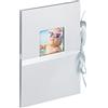 walther design Leporello Fun ML-350-BL - Album per 12 Foto Formato 10 x 15 cm con Copertina intagliata e Chiusura nastrata con Fiocco, Azzurro