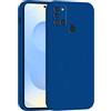 Mixroom - Cover Custodia Case per Samsung Galaxy A21S Protezione Fotocamera in Silicone TPU Morbido Opaco Bordi Piatti Colore Blu