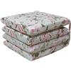 HABITA 33 HOME Cuscini Sedie Cucina Set da 4 Cuscini per Sedie Quadrati, Coprisedia con Laccetti, Copri Sedia da Cucina Sfoderabili e Lavabili, Rivestimento Tessuto 100% Cotone (4 Peonia Rosa)