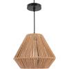 Uonlytech Lampadario in Vimini Paralume Intrecciato Ciondolo Fattoria Lampada a Sospensione Intrecciata a Mano in Rattan Luce Pendente Lampadario in Rattan Naturale Carta Plafoniera