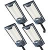 Sararoom Lampione Solare da Esterno 600W, Faro Led con Sensore di Movimento, 6500K Luce Stradale, IP65 Impermeabile Luci di sicurezza Pannello Solari per Giardino,Strada,Garage,Parcheggio,Cortile,4pz