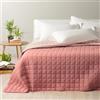 Caleffi Copriletto Trapuntato Modern Letto Singolo 170x270 cm - Double Face - Microfibra Anallergica 100% Made in Italy - Imbottitura Slim 80 gr - Ideale per Mezza Stagione (Rosa)