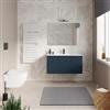 DEGHI Mobile bagno sospeso con ante 100 cm blu opaco con lavabo e specchio - Cuki